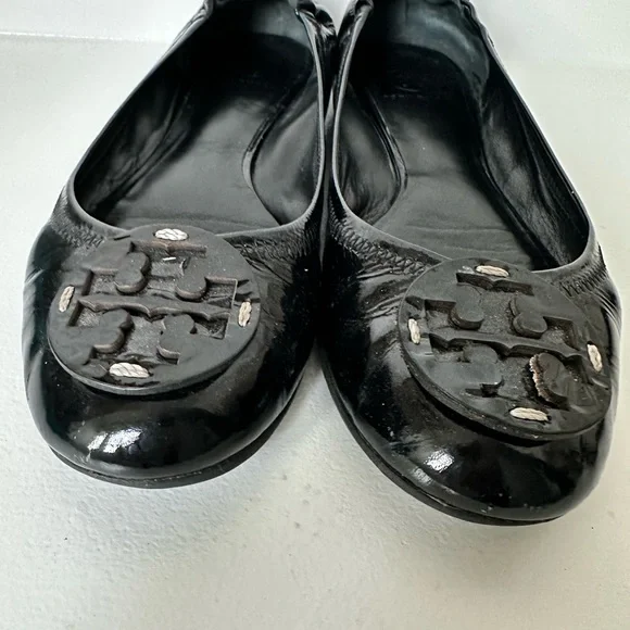 Tory Burch❤️ Flats Black Patent Leather-With Dust Bag - Picture 7 of 12